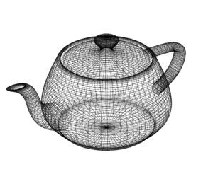 Wireframe of Utah teapot