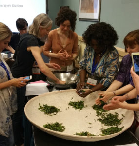 Photo: Students get hands-on rolling and making their own tea. Courtesy: Tea Processing Class, World Tea Expo