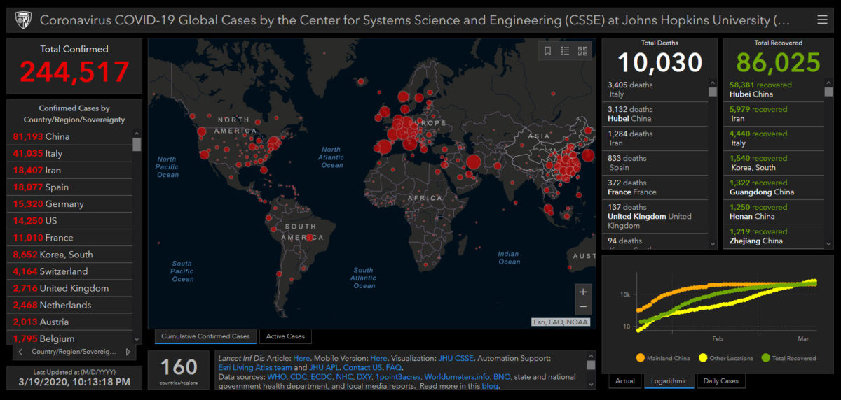 Coronavirus Interactive Map