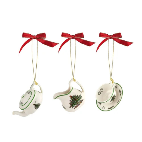 Spode | Christmas Tree Tea Set Ornaments