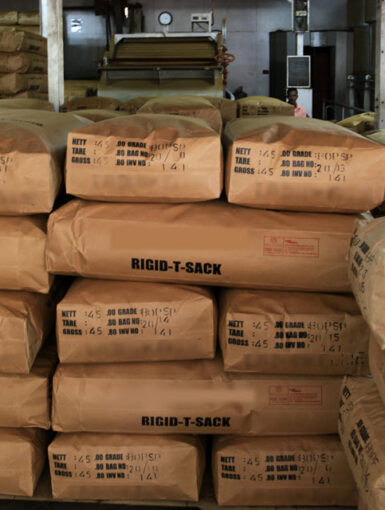 Stacked Sacks of Tea