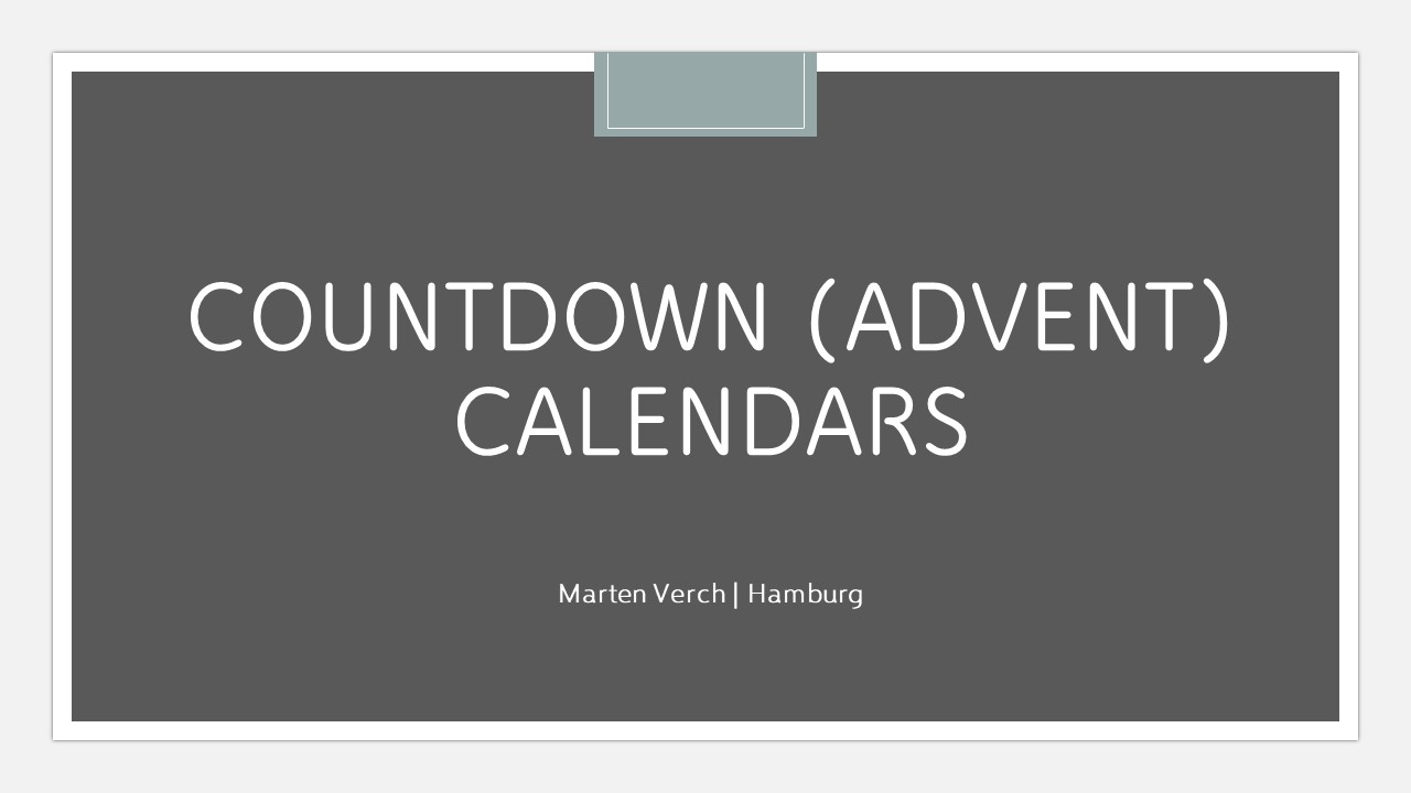 Countdown (Advent) Calendars