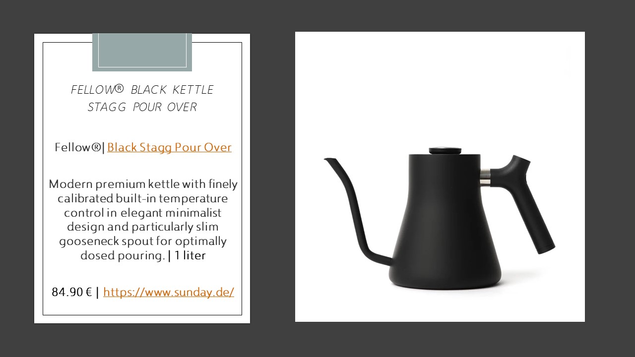 Fellow®| Black Kettle Stagg Pour Over 