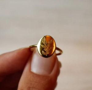 Tea themed ring for Valentine's Day