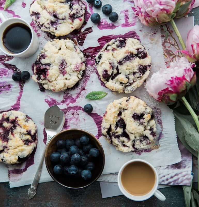 Chef ShaniasEarlGreySconesFreshBlueberries