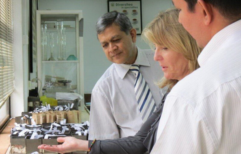 Niraj De Mel with Cindi Bigelow and Prasanna-Panabooke.